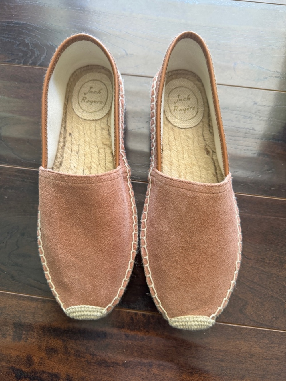 Jack Rodgers Riley Suede Espadrille Brown Size 8 NWB